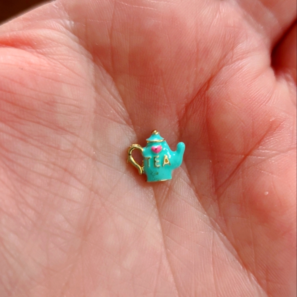 Origami Owl Teal Teapot Charm